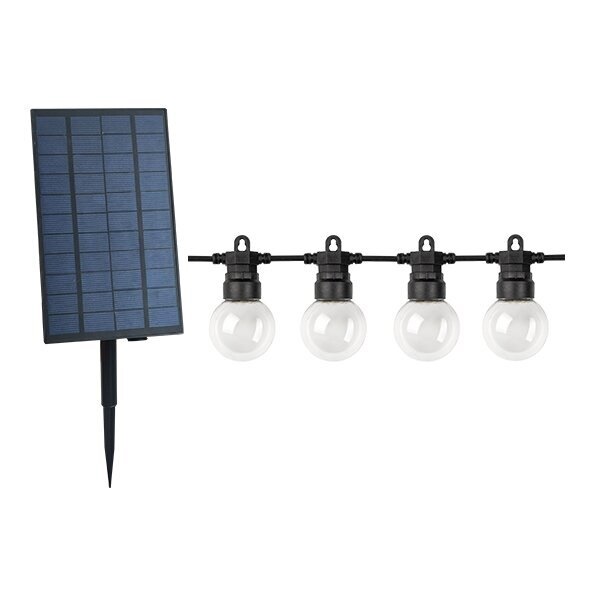Solarni rasvjetni lanac CRNI sa žaruljama 2700K 10M