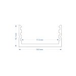Aluminijski profil 9 NADGRADNI 10.1mm x 19.8mm - 2m - slika 3