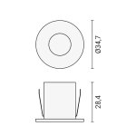 LED ugradbeni downlight okrugli 1W OPTONICA CB3296 CB3297
