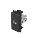 Utičnica CAT6 KS RJ45 8/8 1 mjesto KM39 TEM MODUL SB crna - slika 1