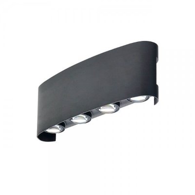 ZIDNA svjetiljka 8W CRNA IP65