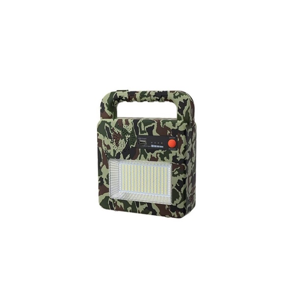 LED solarni reflektor prijenosni + bluetooth zvučnik + punjač