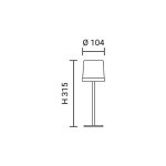LED stolna svjetiljka punjiva bež CCT IP54 - slika 2