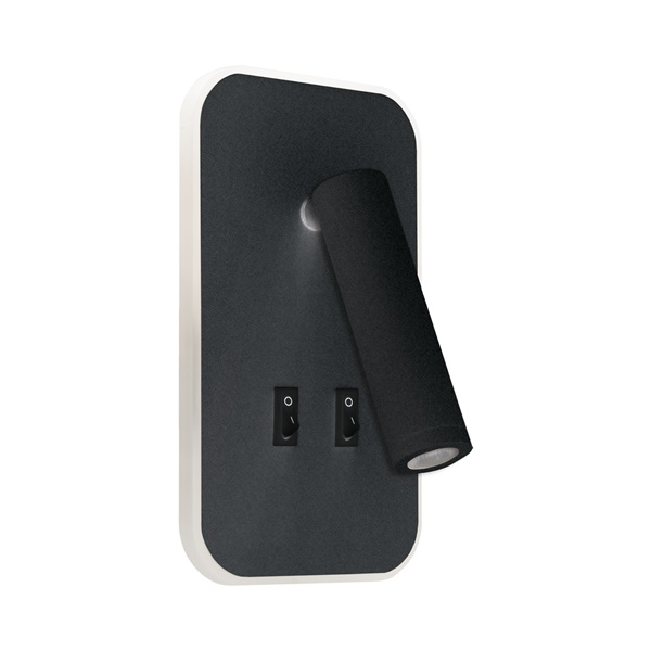 OTELLO LED D 6W+3W CRNA S DVA PREKIDAČA