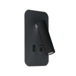 OTELLO LED D 6W+3W CRNA S DVA PREKIDAČA - slika 2