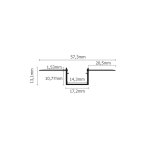 Aluminijski profil FLEX UGRADBENI 13.1mm x 17.2mm - 2m - slika 2