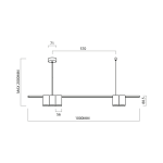 Visilica GENESIS crna 5xGU10 - slika 3