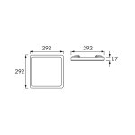 LED plafonjera kvadratna crna CCT 24W - slika 3