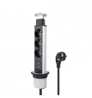 Izvlačna utičnica POP7 3G2U 3x2 2xUSB