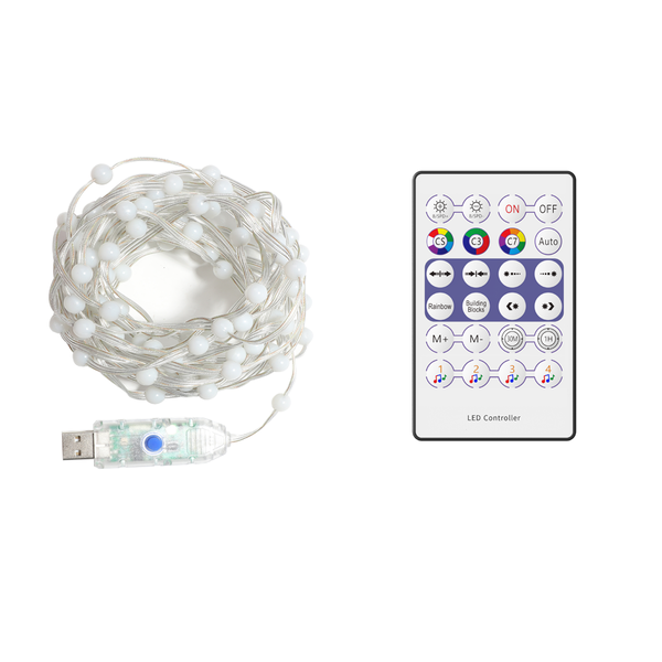 RGB LED lampice 5V 5W IP20 100LED 5m