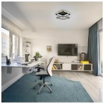 LED stropna svjetiljka crna 30W CCT s daljinskim upravljačem - slika 4