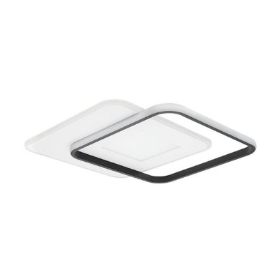 LED stropna svjetiljka crno bijela 60W CCT s daljinskim upravljačem