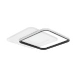 LED stropna svjetiljka crno bijela 60W CCT s daljinskim upravljačem - slika 1