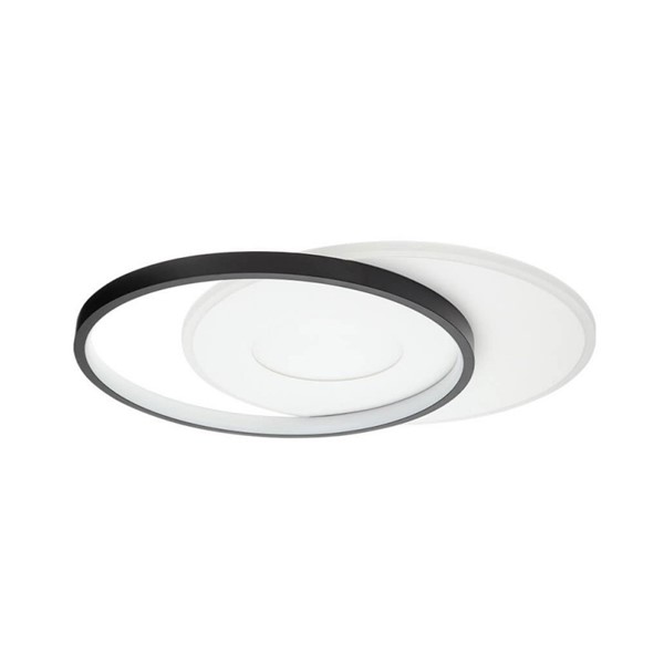 LED stropna svjetiljka crno bijela 54W CCT s daljinskim upravljačem