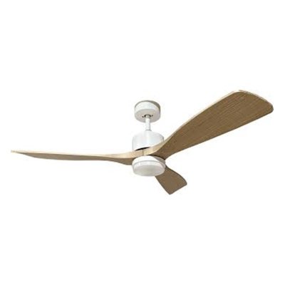 LED stropna svjetiljka CCT 18W bijela/drvo s ventilatorom i daljinskim upravljačem
