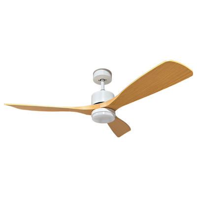 LED stropna svjetiljka CCT 18W bijela/drvo s ventilatorom i daljinskim upravljačem