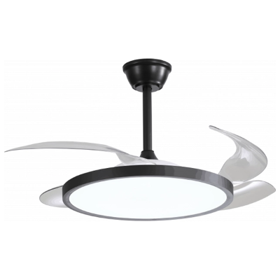 LED stropna svjetiljka CCT 36W crna s ventilatorom i daljinskim upravljačem