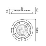 LED industrijska UFO svjetiljka 200W 100lm/W Ø330mm 8245 8246 OPTONICA