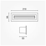 ZIDNA svjetiljka crna 6W IP65 - slika 6