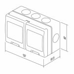 TEM NADŽBUKNO POSTOLJE CUBO IP55 2x2 M - slika 2