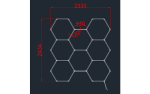 LED Hexagon SET 8HEXS 280W - slika 3