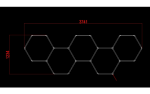 LED Hexagon SET 5HEXS 203W - slika 3