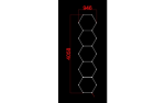 LED Hexagon SET 5HEXS 199W - slika 3