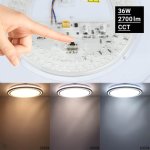 LED plafonjera CCT 36 W bijela/srebrna OPTONICA 12803