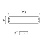 Napajanje ultra tanko NANO-S 150W 200W 24V 153x34x13 mm 6185 6186