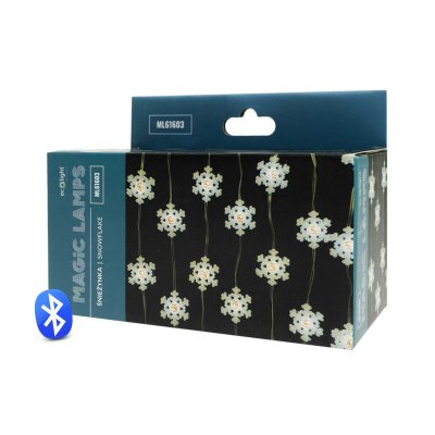 LED Božićne magic lampice pahuljice 50 LED - hladno bijela 5 m