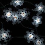 LED Božićne magic lampice pahuljice 50 LED hladno bijela 5 m 6500k ECO LIGHT ML61603