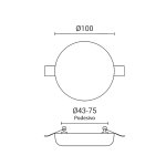 LED slim mini panel okrugli 9W CCT podesivo Ø46-78 mm OPTONICA 12601