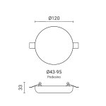 LED slim mini panel okrugli 18 W CCT podesivo Ø46-98 mm OPTONICA 12602