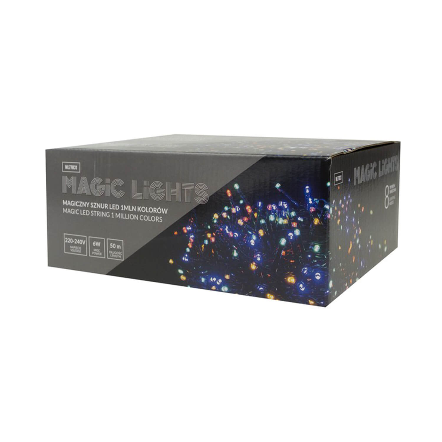 LED Božične magic lampice - lanac 1000 LED RGB 50 m ML77031 ECO LIGHT