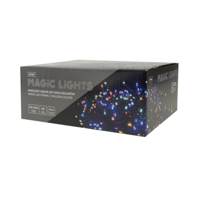 LED Božične magic lampice - lanac 1000 LED RGB 50 m
