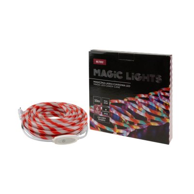 LED Božićne magic lampice candy cane crijevo 72/m LED - 6 boja 10 m