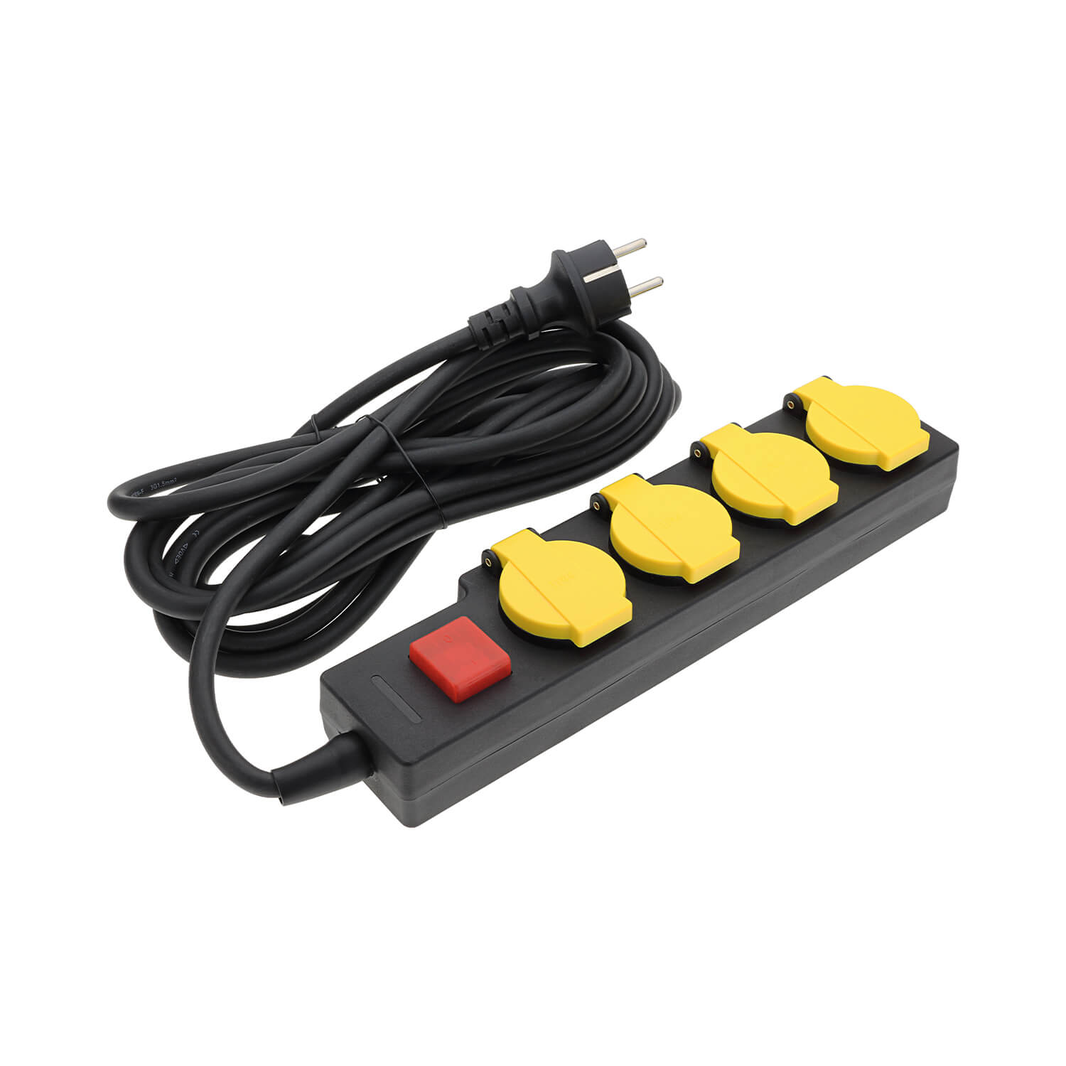 Produžni kabel 4 utičnice 5 m IP44 s prekidačem 7613 OPTONICA