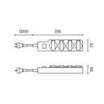 Produžni kabel 4 utičnice 5 m IP44 s prekidačem 7613 OPTONICA