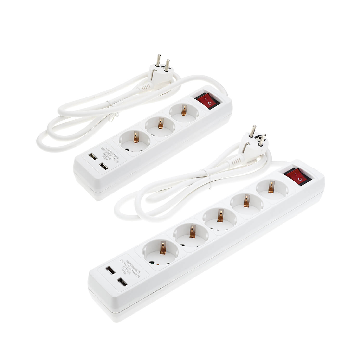 Produžni kabel 3 ili 5 utičnica 1,5 m 2xUSB priključak OPTONICA 7615 7616