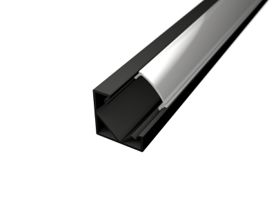 Aluminijski profil KUTNI 1 CRNI 18.5mm x 12.2mm - 2m
