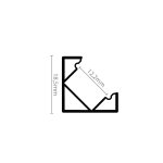 Aluminijski profil KUTNI 1 CRNI 18.5mm x 12.2mm - 2m - slika 2