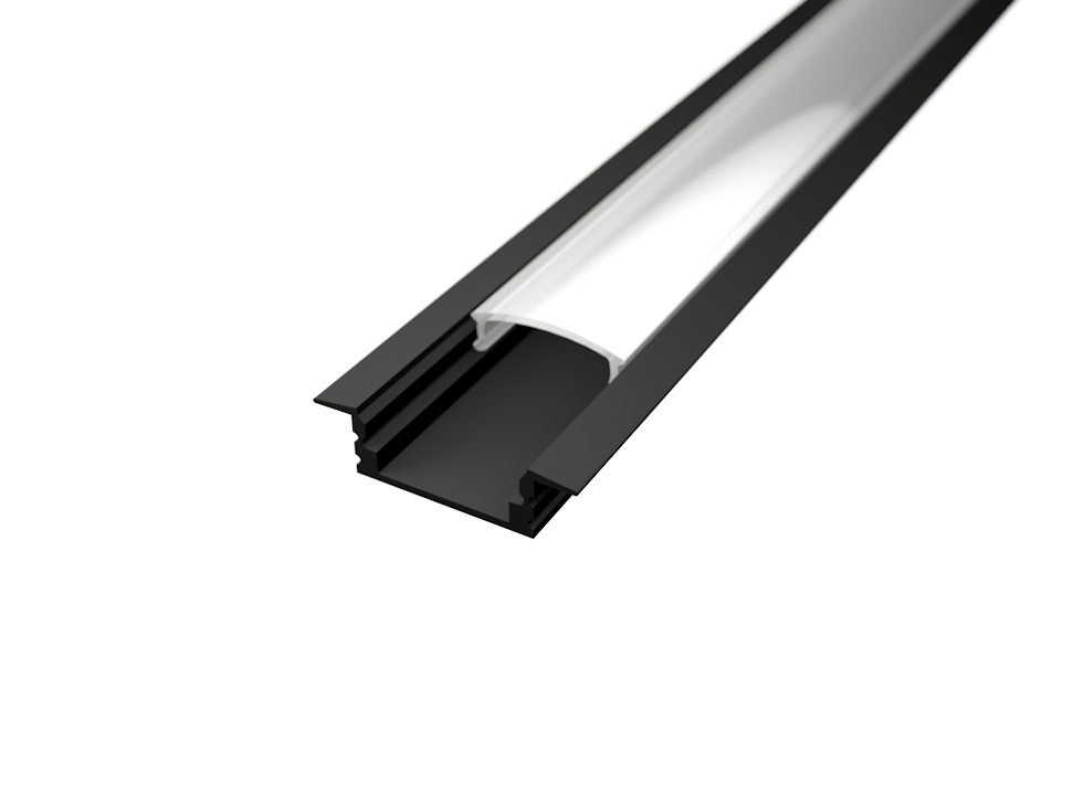 Aluminijski profil UGRADBENI 1 CRNI 8mm x 17.1mm - 2m
