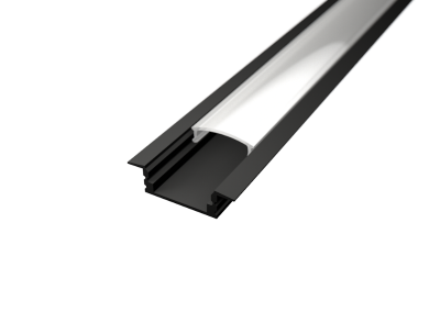 Aluminijski profil UGRADBENI 1 CRNI 8mm x 17.1mm - 2m