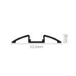 Aluminijski profil 4 NADGRADNI 8mm x 52.3mm - 2m - slika 2