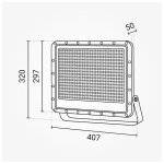 LED reflektor crni LUMILEDS čip 300W 5y - slika 3