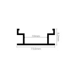Aluminijski profil PODNI 8.2mm x 19.6mm - 2m - slika 2