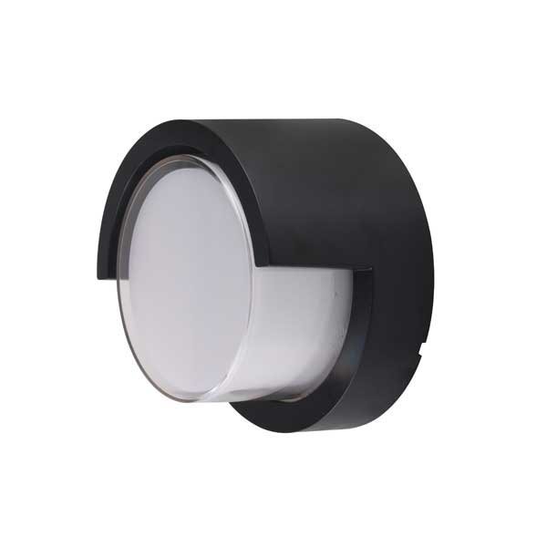 ZIDNA svjetiljka CRNA OKRUGLA 15W IP65