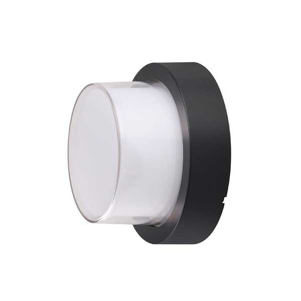 ZIDNA svjetiljka CRNA OKRUGLA 15W IP65