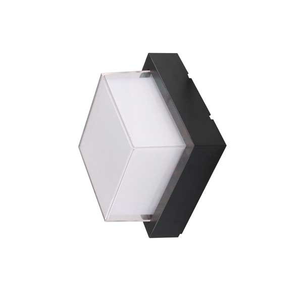 ZIDNA svjetiljka CRNA KVADRATNA 15W IP65