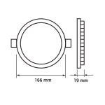 LED PANEL UGRADBENI 12W OKRUGLI - slika 3